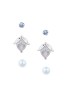 Lootkabazaar Korean Made Cubic Zirconia Stylish Dailywear Stud Earring Valentine Free Gift Combo For Women (Pack Of 3) (KK1JESS111843C43C43)